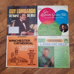 4 LPS RECORD Album Lawrence Welk Guy Lombardo Best of Cathedral Greatest Hits R